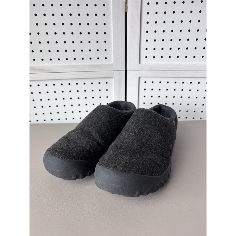 BOGS Urban Walker Mens 11 Gray‎ Slip On Shoes Clog Wool Lined Slip On Waterproof